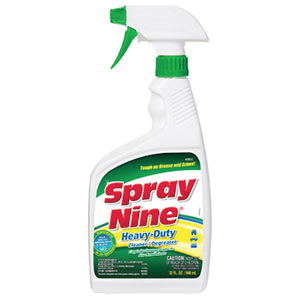 Spray Nine 26810 Cleaner and Degreaser/Disinfectant, 32 oz, Liquid, Citrus, Clear