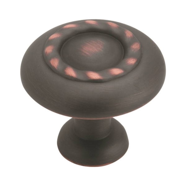 BP1585ORB Cabinet Knob, 1-1/16 in Projection, Zinc, Oil-Rubbed Bronze