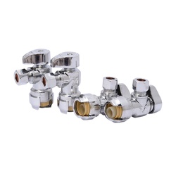 23036LFA4 Angle Stop Valve, 1//2 x 3/8 in Connection, Push-to-Connect x Compression, 200 psi Pressure