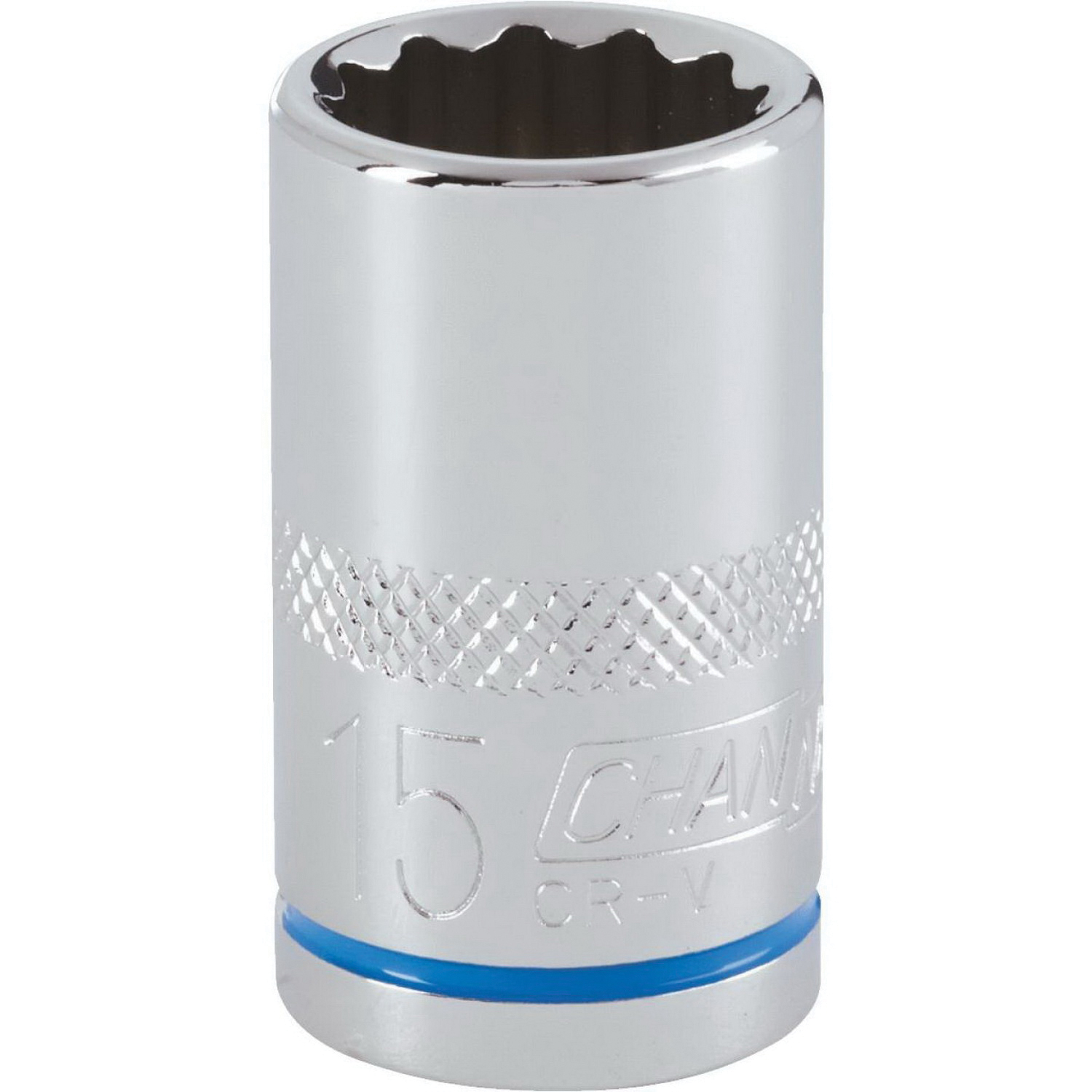 Channellock 397652 Wrench Socket, 15 mm Socket, 1/2 in Drive, 12-Point, Chrome Vanadium Steel, Chrome