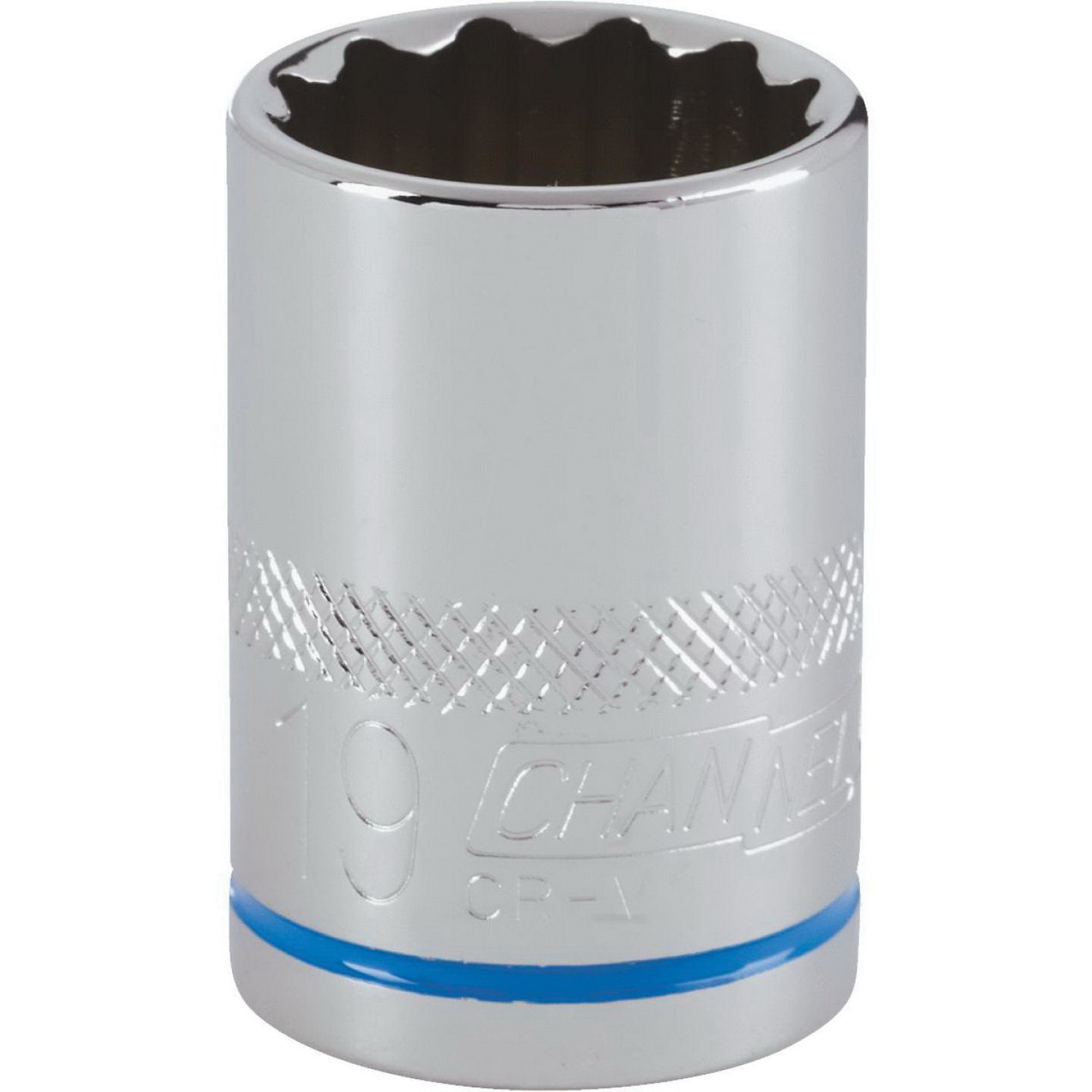 Channellock 397695 Wrench Socket, 19 mm Socket, 1/2 in Drive, 12-Point, Chrome Vanadium Steel, Chrome