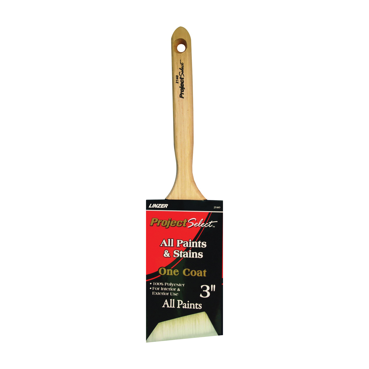 WC 2140-3 Paint Brush, 3 in W, 3-1/4 in L Bristle, Polyester Bristle, Sash Handle