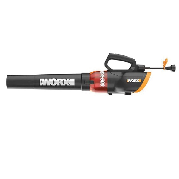 WORX WG520 Electric Leaf Blower, 12 A, 120 V, 320, 600 cfm Air, 20 min Run Time, Black/Orange - 2