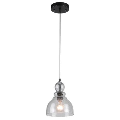 6100800 Mini Pendant Light, 120 V, 1-Lamp, Incandescent, LED Lamp, Metal Fixture, Clear Color