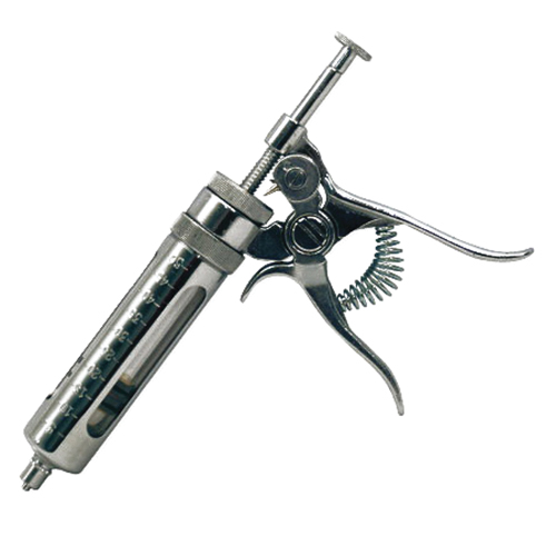 Ideal 1000 Syringe, 50 cc Capacity, Aluminum/Plastic/Rubber