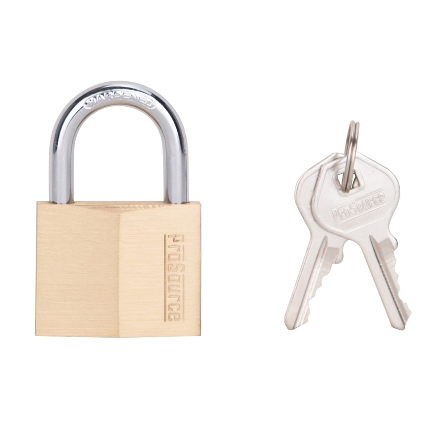 HD10040-3L Padlock, Standard Shackle, 1/4 in Dia Shackle, 1-1/4 in H Shackle, Steel Shackle, Brass Body