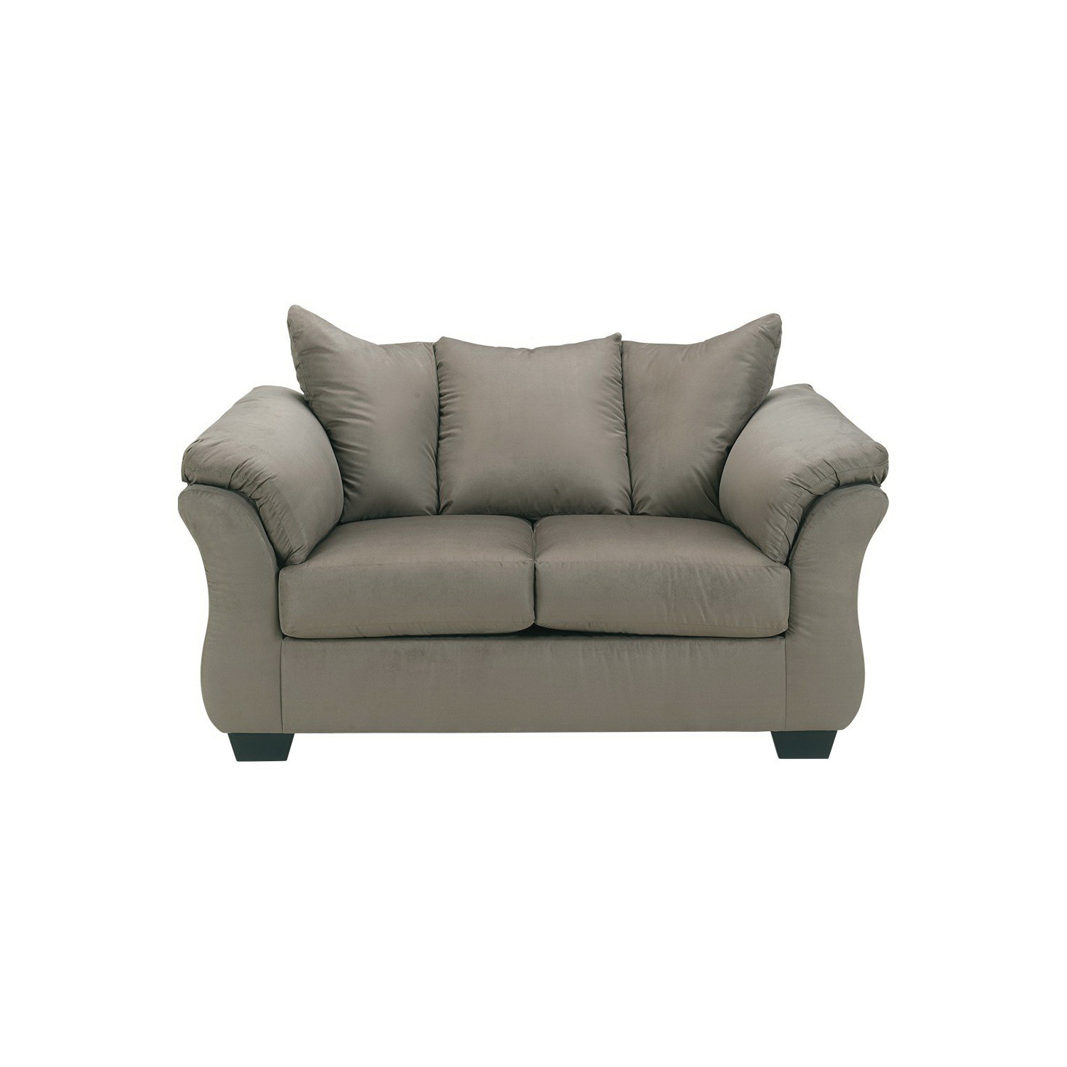 Ashley 7500535 Darcy Loveseat, 67 in W, 38 in D, 37 in H, Polyester Seat, Cobblestone