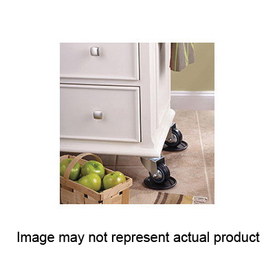 Waxman 4326599N Twin Wheel Caster, 1-3/4 in Dia Wheel, Plastic Wheel, Black, 75 lb