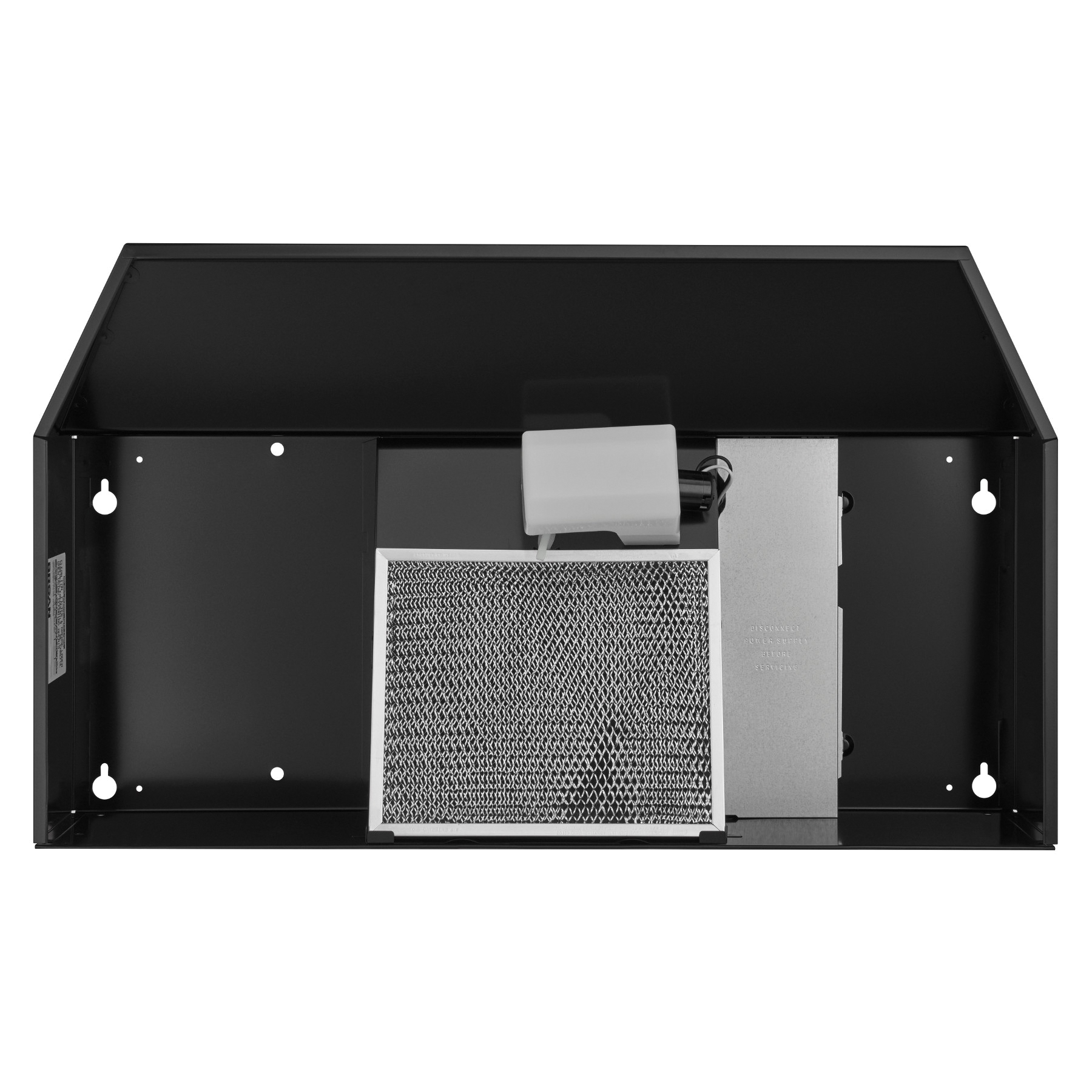 Under Cabinet Range Hood, Broan, 160 cfm, 2 Fan, Convertible Built-In Vent, 24 in W, 17-1/2 in D - 2