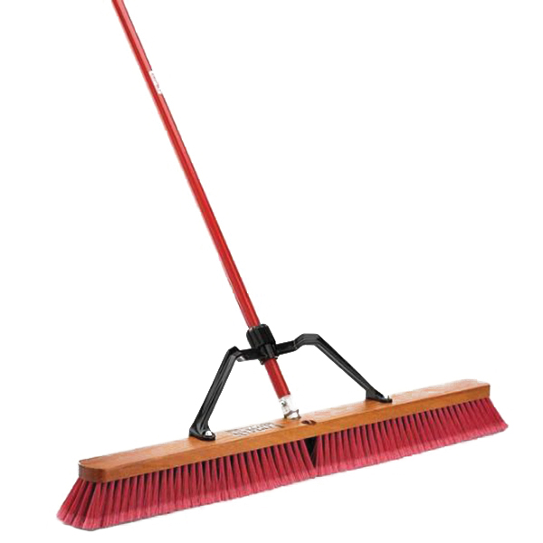 1101 Multi-Surface Heavy-Duty Push Broom, 39 in Sweep Face, 3 in L Trim, Recycled PET Bristle, 64 in L, Bolt