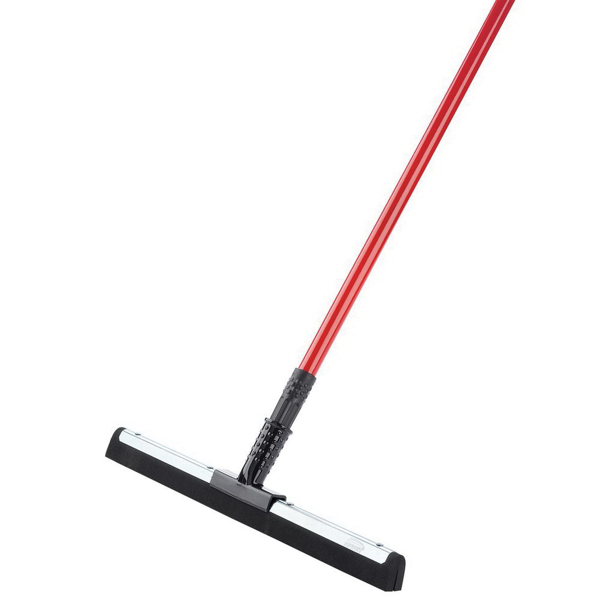 Libman 191 Flexible Blade Floor Squeegee, 18 in Blade, Straight Double Blade, Rubber Blade, Steel Handle, Red