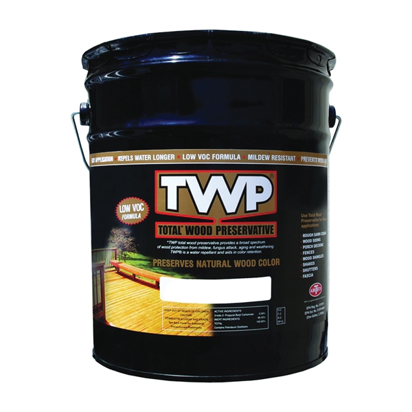1500 Series TWP-1504-5 Stain and Wood Preservative, Black/Walnut, Liquid, 5 gal