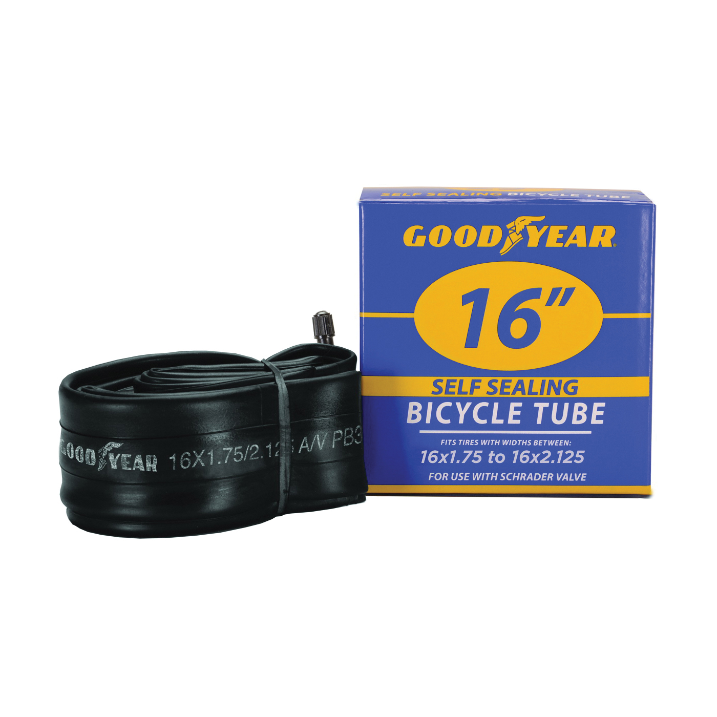 95201 Bicycle Tube, Self-Sealing, For: 16 x 1-3/4 in to 2-1/8 in W Bicycle Tires