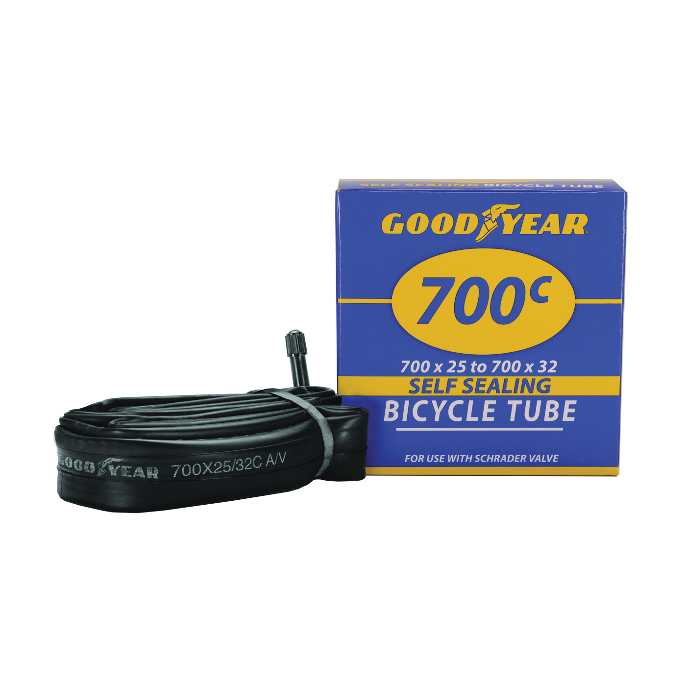 95202 Bicycle Tube, Self-Sealing, For: 700c x 25 to 32 in W Bicycle Tires