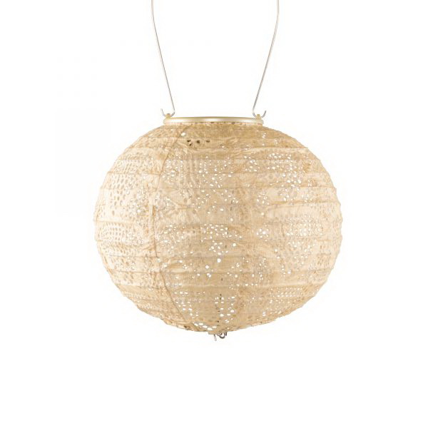Allsop 31771 Lantern, Solar, 2-Lamp, LED Lamp, Tyvek, Pearl Wave