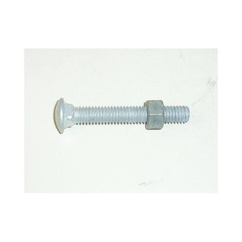 HD32015RP Carriage Bolt with Nut, 5/16 in Thread, 1-1/4 in OAL, Steel, Galvanized