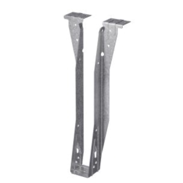 ITS1.81/14 Top-Flange Hanger, 13-15/16 in H, 2 in D, 1-7/8 in W, Steel, Galvanized