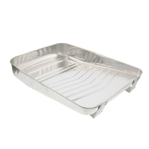 Howard Berger PT09030 Paint Tray, 9 in L, 10-3/4 in W, 130 oz Capacity, Metal, Silver