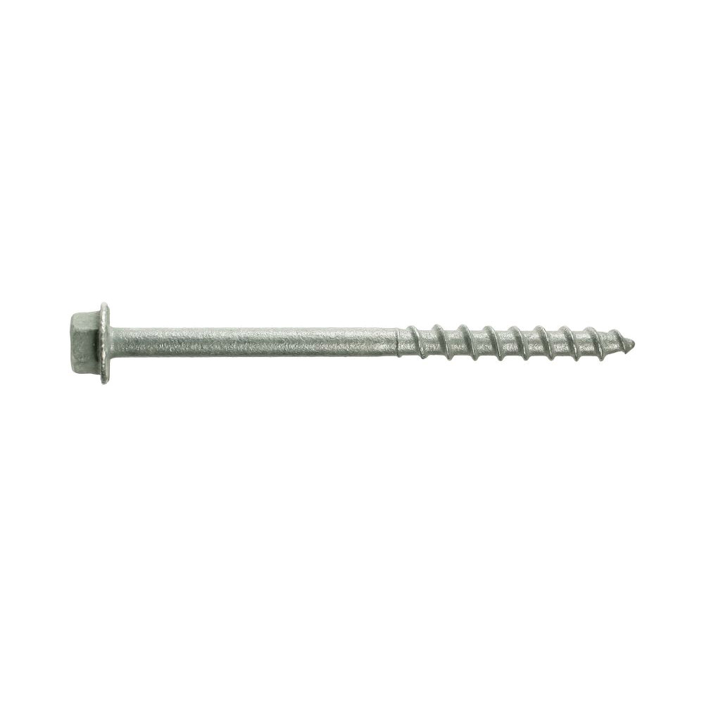 Strong-Drive SD9212R500 Connector Screw, #9 Thread, 2-1/2 in L, Serrated Thread, Hex Drive, Steel