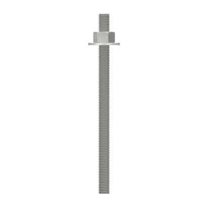 RFB#5X10HDG Retrofit Bolt with Nut and Washer, Coarse Thread, 10 in OAL, Hot-Dipped Galvanized