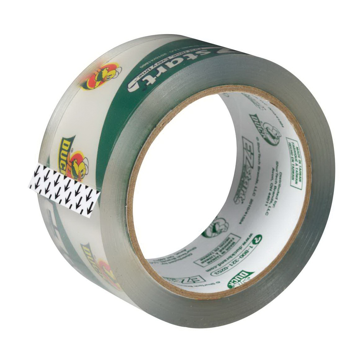 Duck EZ Start 280068 Packaging Tape, 54.6 yd L, 1.88 in W, Clear