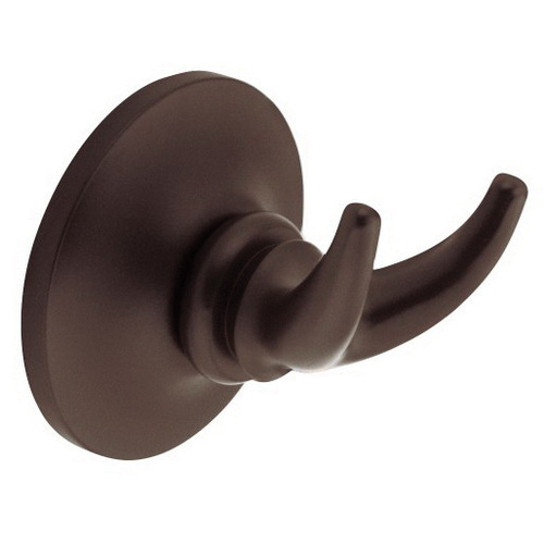 Danbury Series DN6703ORB Robe Hook, 2-Hook, Zinc, Oil-Rubbed Bronze, Post Mounting