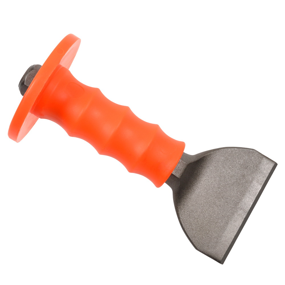 Mayhew 35105 Handguarded Mason Chisel, 3-1/2 in W Blade, 7 in OAL, Plastic Handle