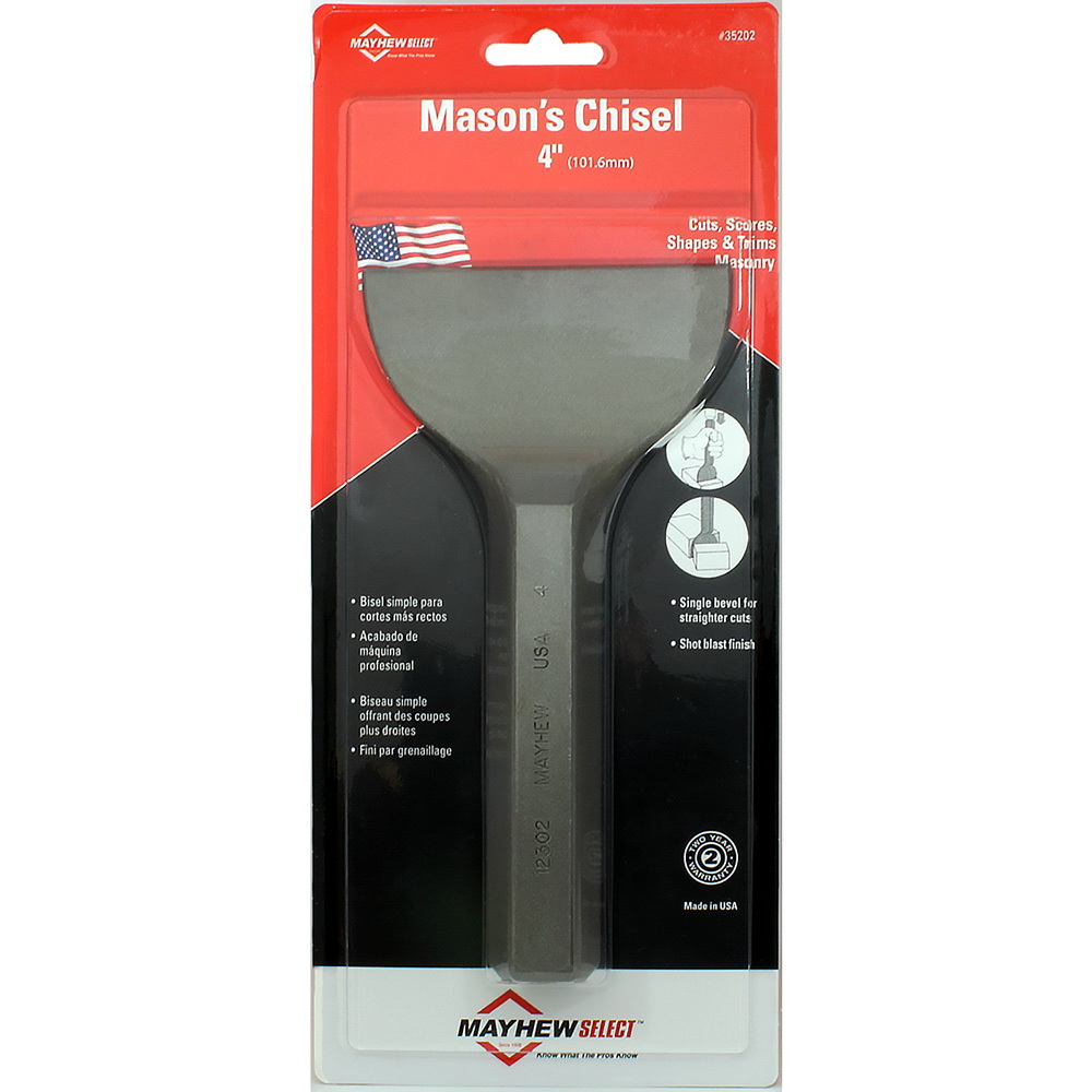 35202 Mason Chisel, 4 in W Blade, 7 in OAL