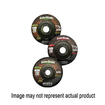 Gator 9613 Grinding Wheel, 4-1/2 in Dia, 1/8 in Thick, 7/8 in Arbor, A24R Grit