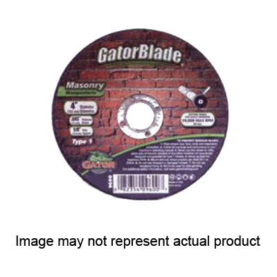 Gator 9601 Cut-Off Wheel, 4 in Dia, 0.045 in Thick, 5/8 in Arbor, A60T Grit