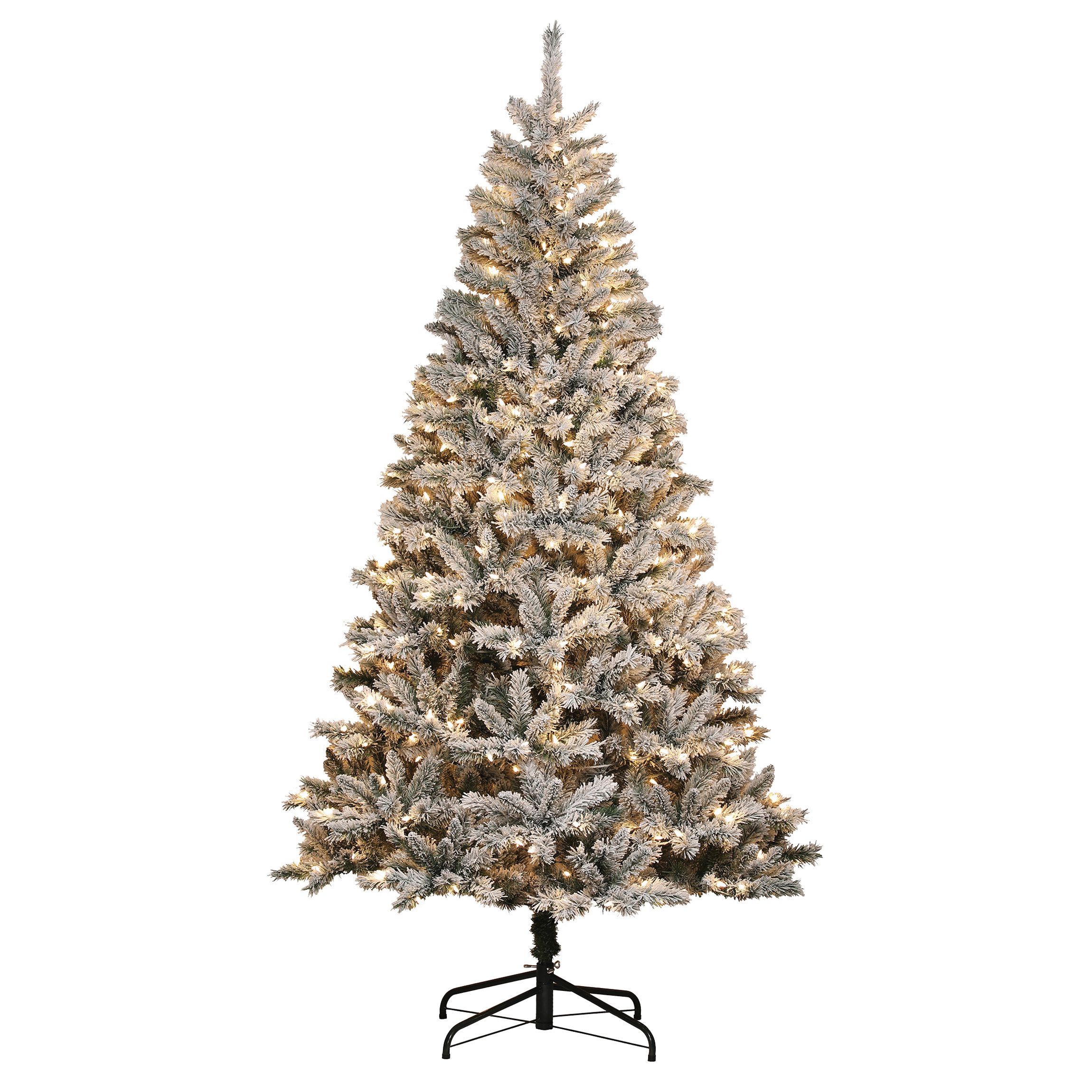 253-FKS-75F5LW5 Christmas Tree, 7-1/2 ft H, Electric, LED Bulb, Warm White Light