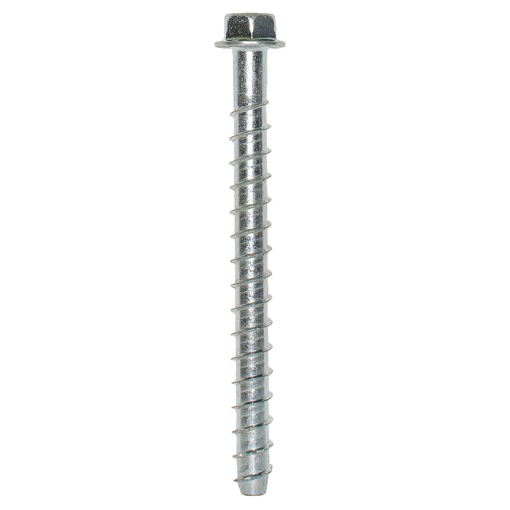 Simpson Strong-Tie Titen HD Series THD37500H Screw Anchor, 3/8 in Dia, 5 in L, Carbon Steel, Zinc, Hex Head, 50/PK