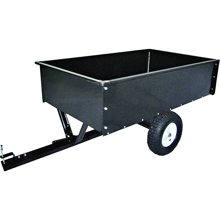 YTL-003-147 Dump Cart, 1500 lb, 58 in L x 14 in W x 34 in H in Deck, Steel Deck, 2-Wheel, Pneumatic Wheel