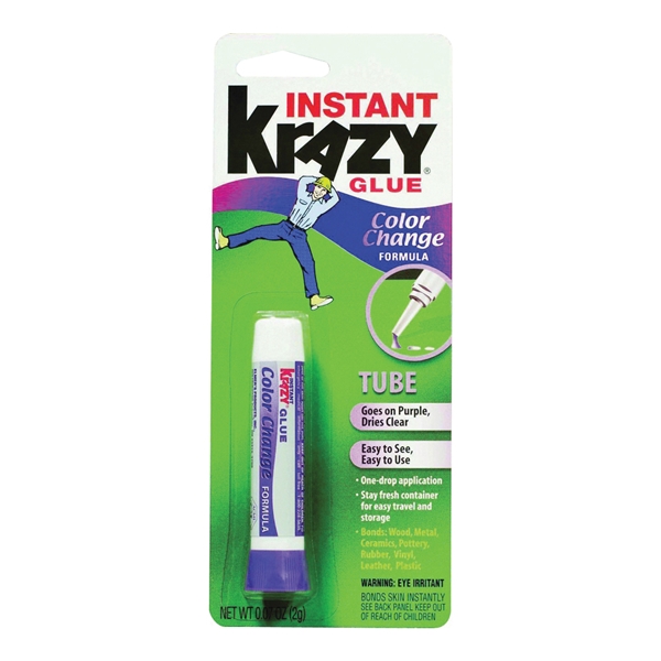 Color Change Super Glue, Krazy Glue, Purple, 2 g - 2