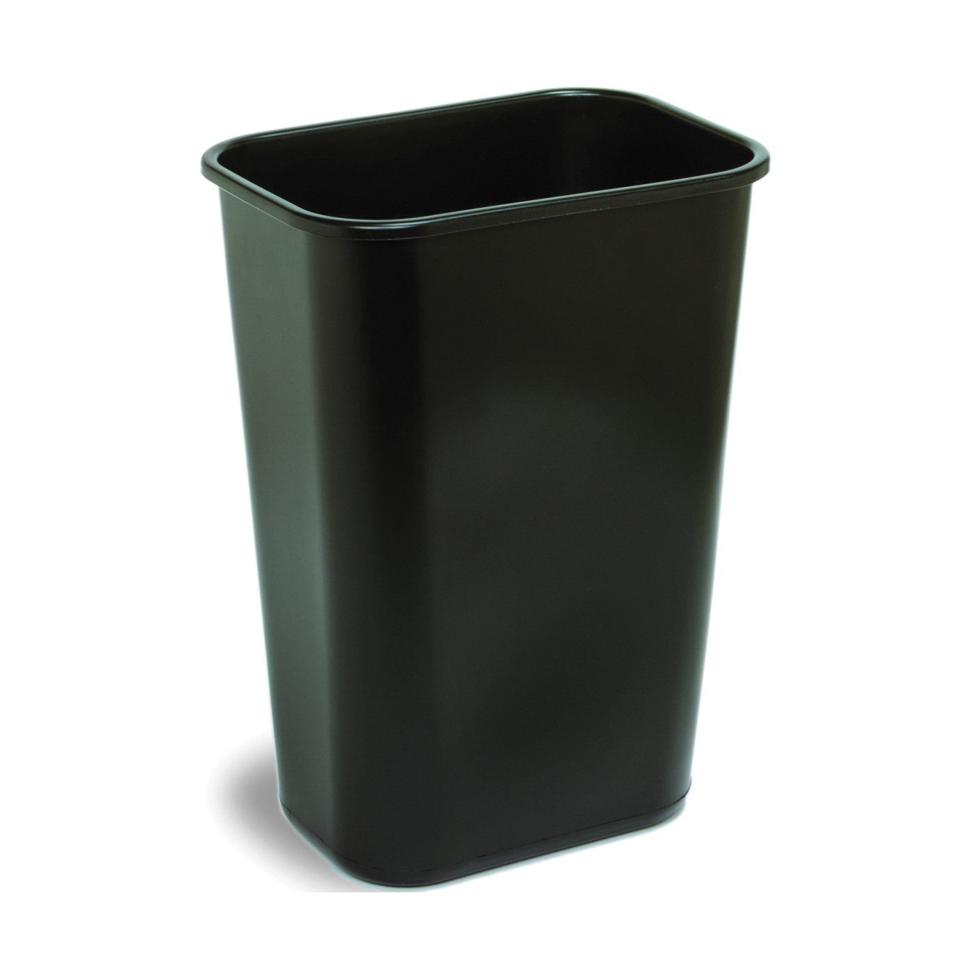 4114BK Waste Basket, 41.125 qt Capacity, Plastic, Black, 19-7/8 in H