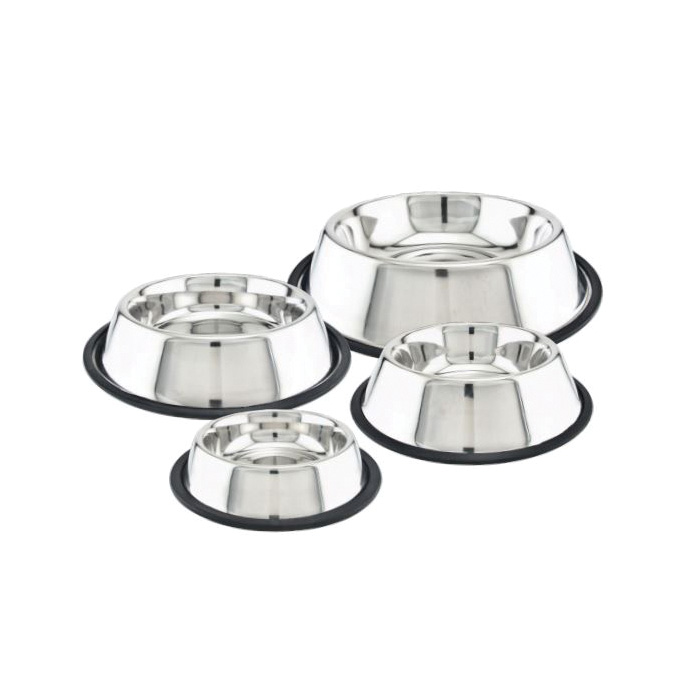 19124 Pet Bowl, 24 oz Volume, Stainless Steel
