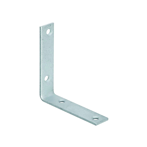 115BC Series N220-202 Corner Brace, 4 in L, 7/8 in W, Galvanized Steel, 0.12 Thick Material