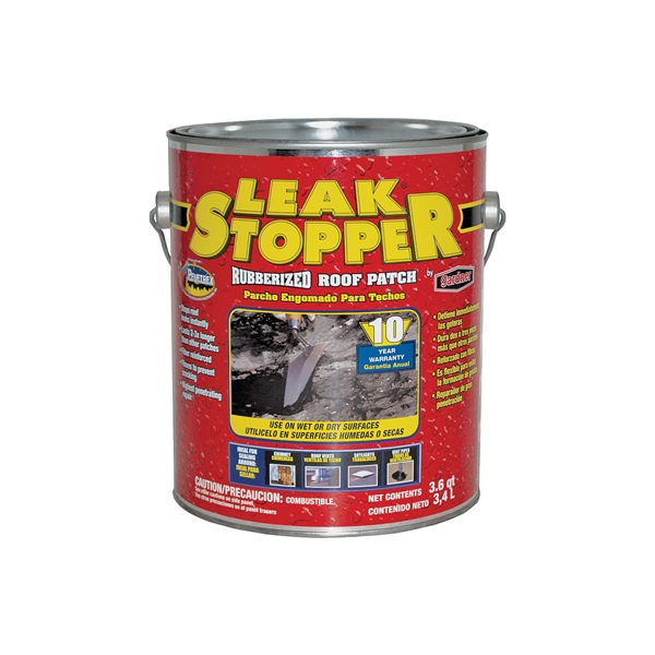 LEAK STOPPER Series 0311-GA Roof Patch, Black, Liquid, 1 gal