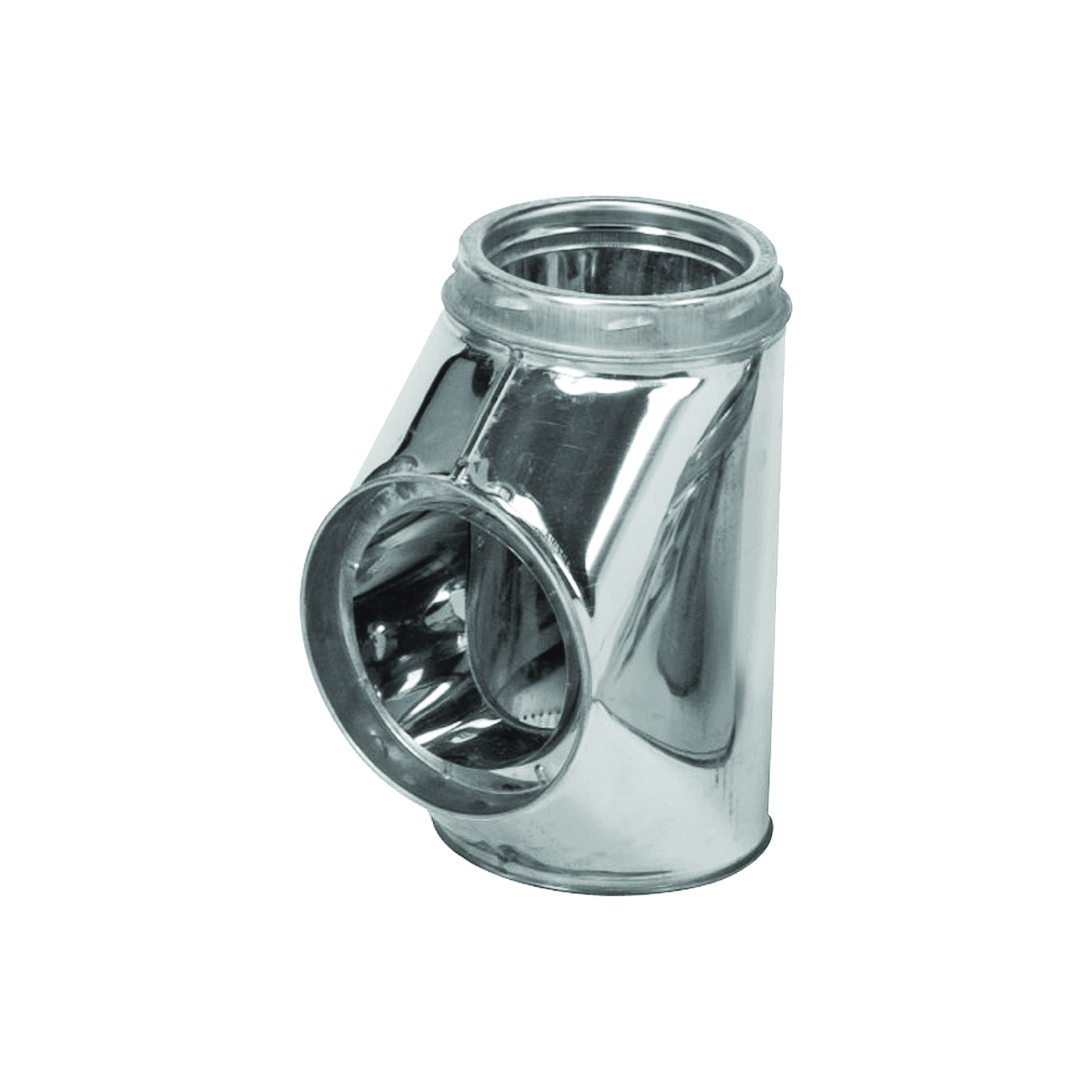 206100 Insulated Chimney Tee with Cap, 6-1/4 in Connection, Stainless Steel
