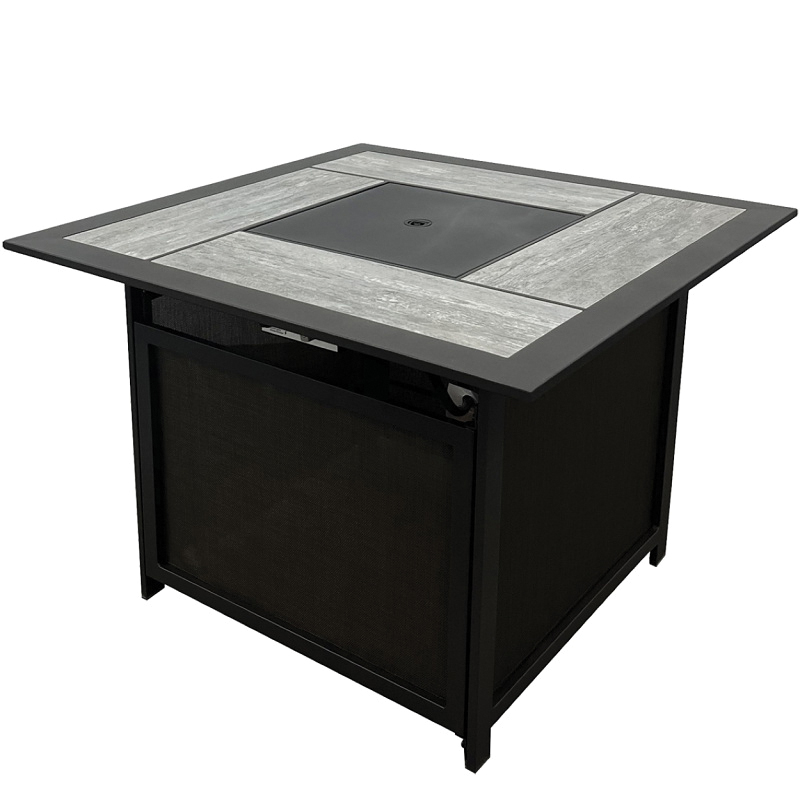 HTCS37GA Venice Fire Pit Table, 36.42 in OAW, 36.42 in OAD, 25.98 in OAH, Square, Propane Gas