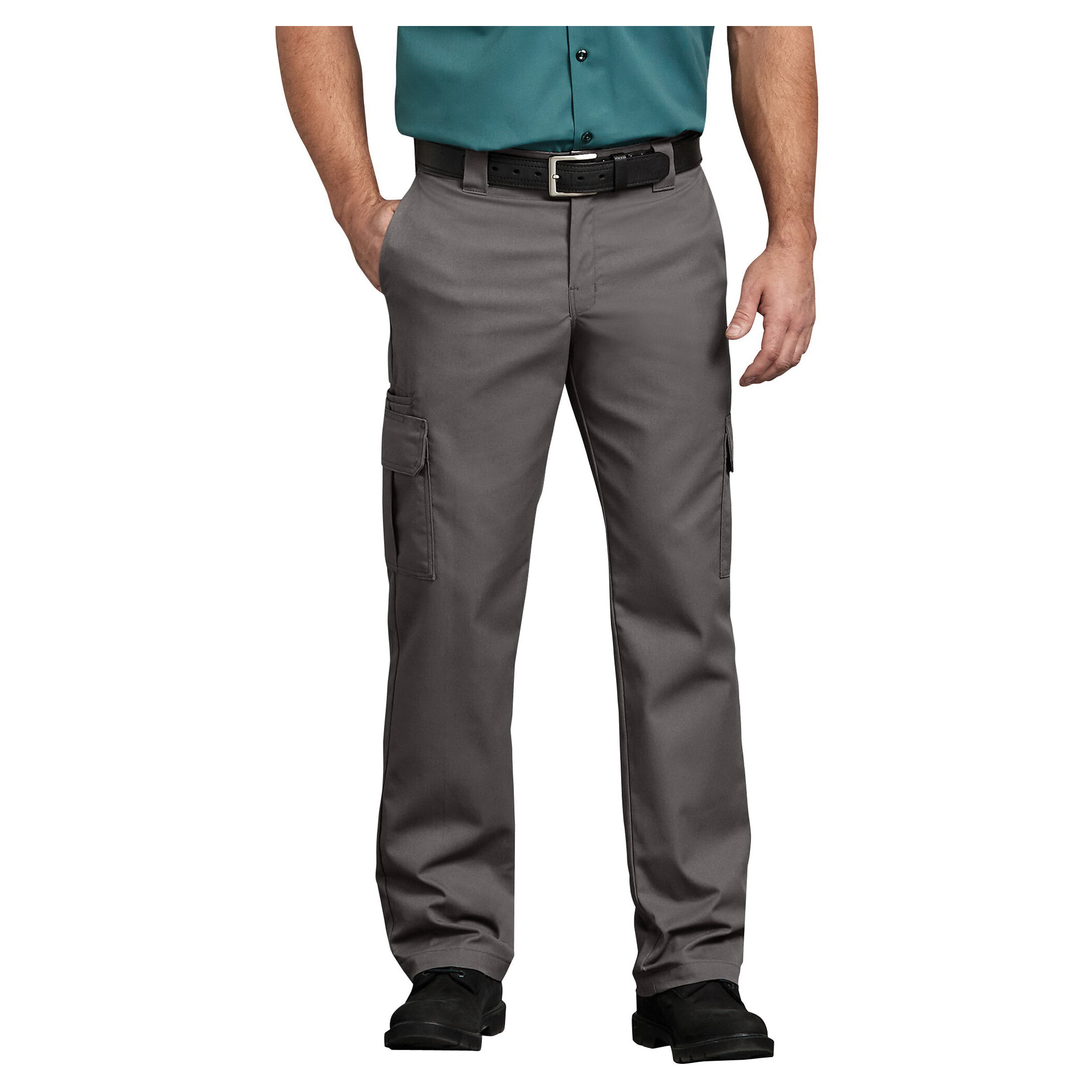 Dickies WP595-VG-38X30 Cargo Pants, 38 in Waist, 30 in L Inseam, Gravel Gray, Regular, Traditional Fit
