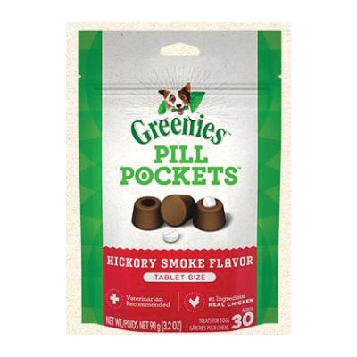 Greenies Pill Pockets 310125 Dog Treat, Tablet, Hickory Smoke Flavor, 3.2 oz - 2