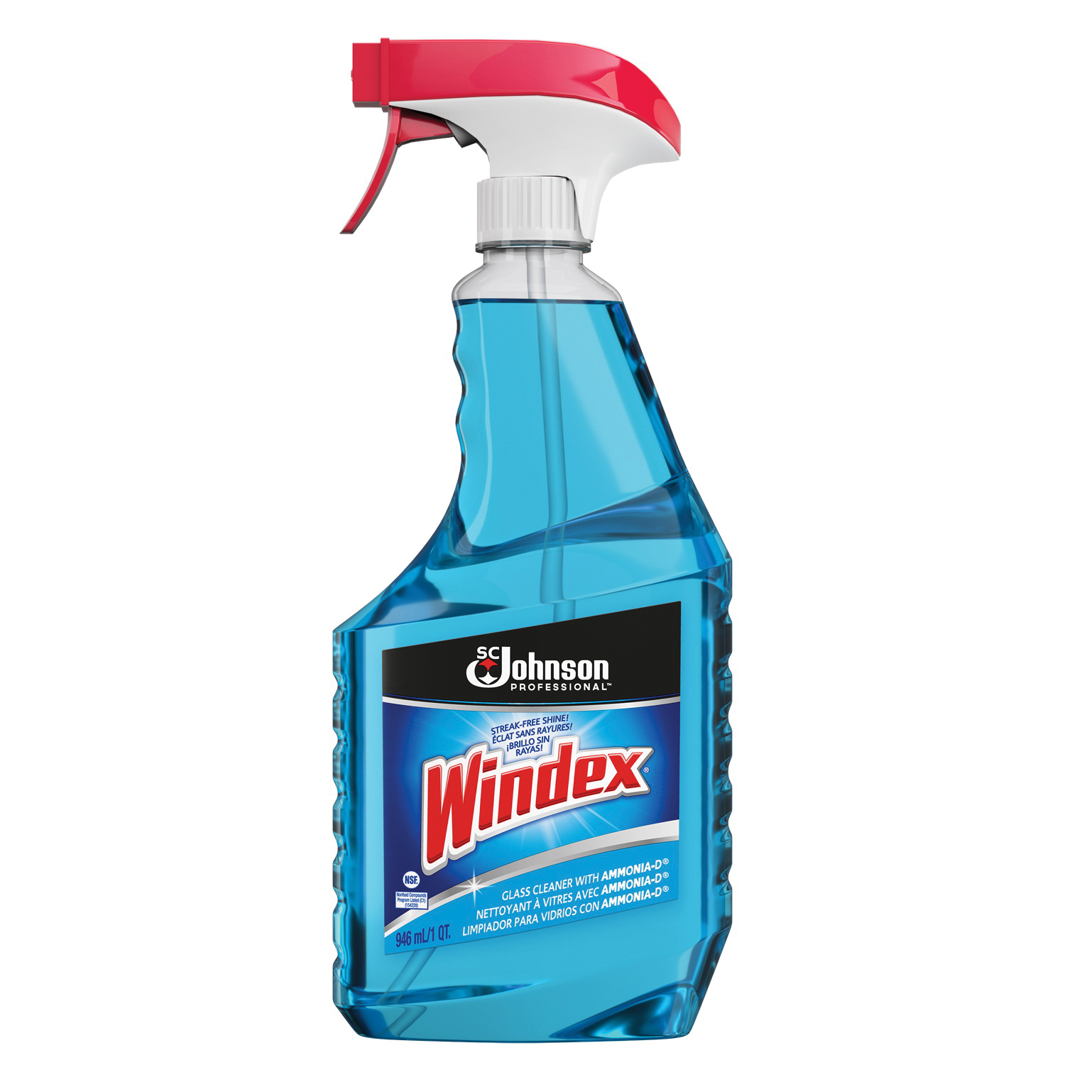 Windex 695155 Glass Cleaner with Ammonia-D, 32 oz Trigger Bottle, Liquid