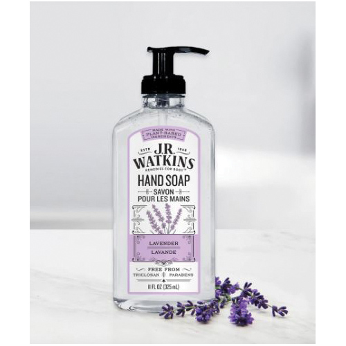 J.R. Watkins 23052 Hand Soap, Gel, Clear/Light Yellow, Lavender, 11 fl-oz, Pump Bottle - 1