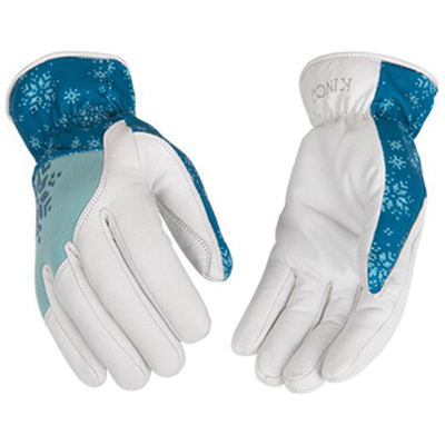 103HKWM Hybrid Gloves, Women's, M, Wing Thumb, Easy-On, Shirred Elastic Cuff, Polyester Spandex Fabric Back