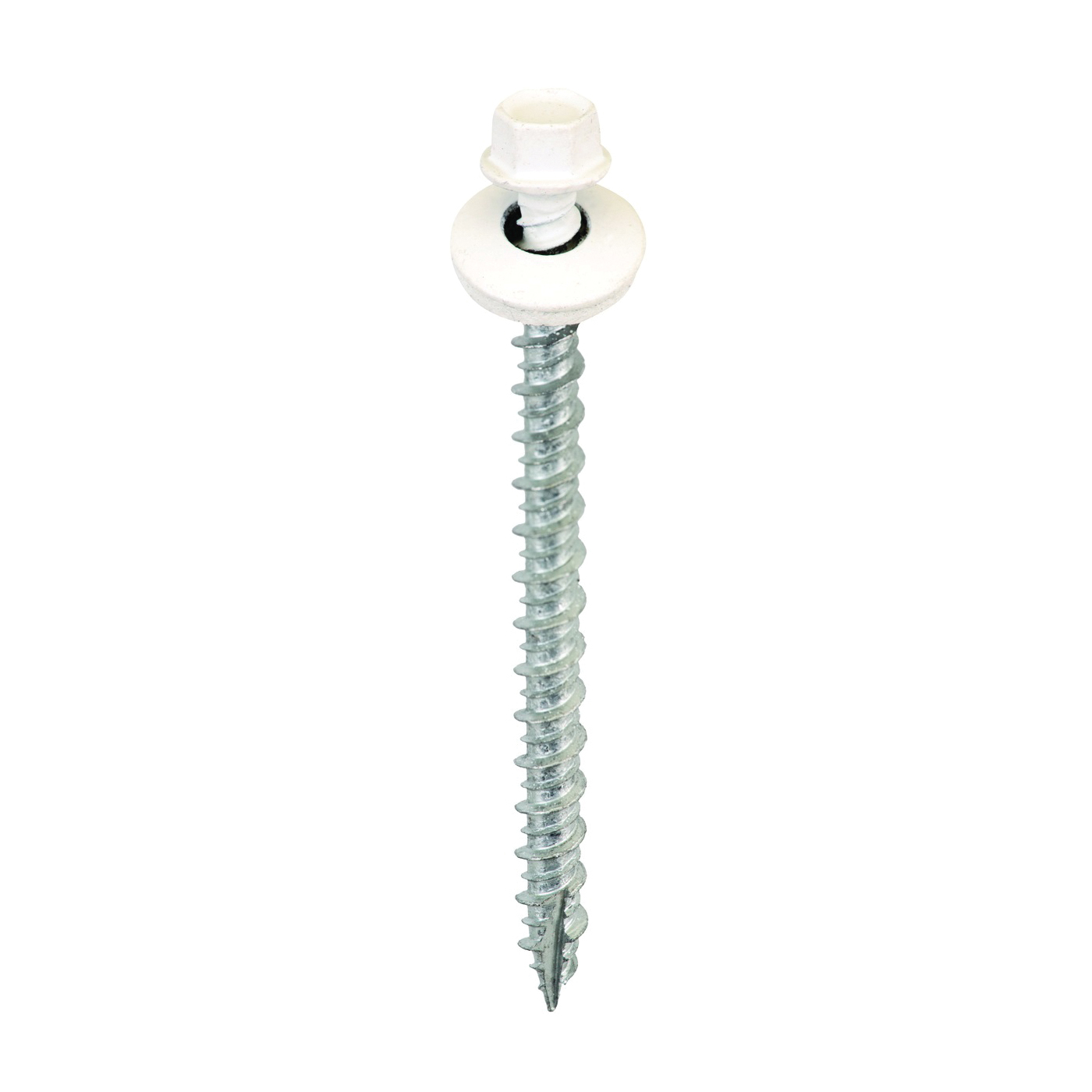 SW-MW25W250 Screw, High-Low, Twin Lead Thread, Hex Drive, Self-Tapping, Type 17 Point, White