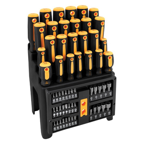 Performance Tool W1731 Screwdriver and Bit Set, 61-Piece, Alloy Steel, Satin