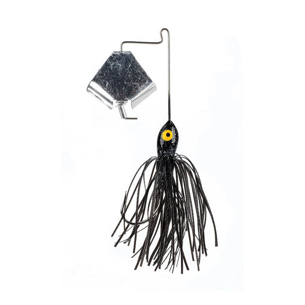 Strike King Pro-Buzz Series 18PBM-210 Mini Buzzbait, Wire Bait, Black Bait