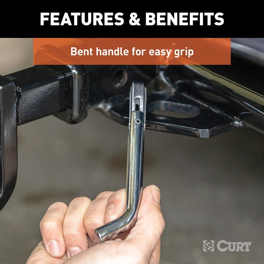 2 in receiver, Curt, 5.13 in length, Hitch Pin and Adapter - 4