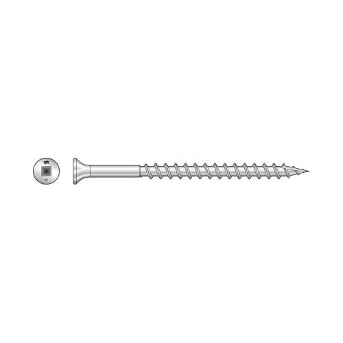 SS3DSC3BS316 Screw, #10 Thread, 3 in L, Bugle Head, #3 Drive, Steel, Stainless Steel